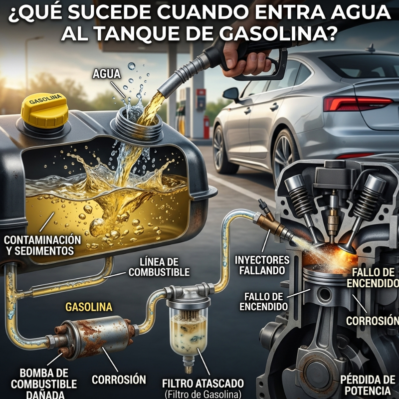 ¿Qué Sucede Cuando Entra Agua al Tanque de Gasolina?